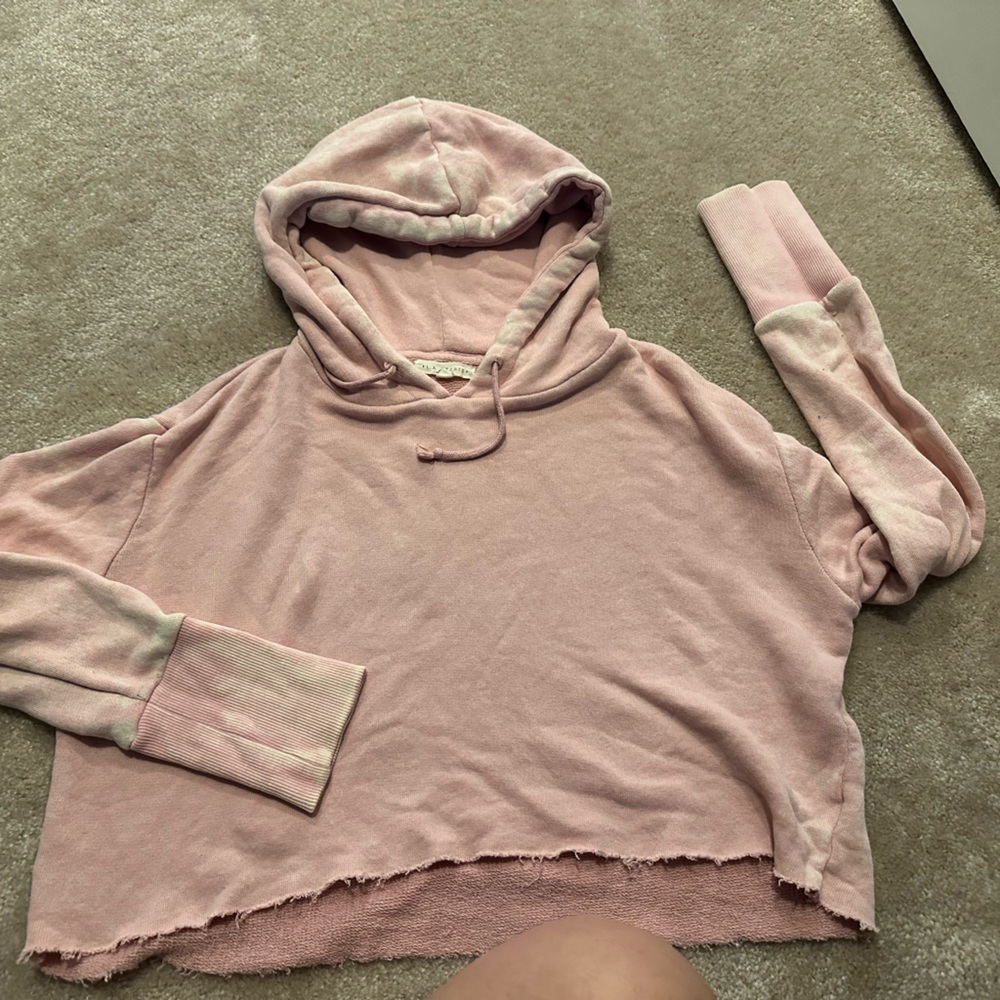 Pink cropped hoodie
